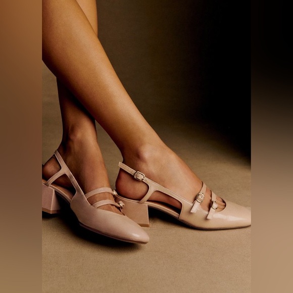 Sezane Shoes - Sézane Paula Babies in Patent Pale Pink FR 36 / US 5